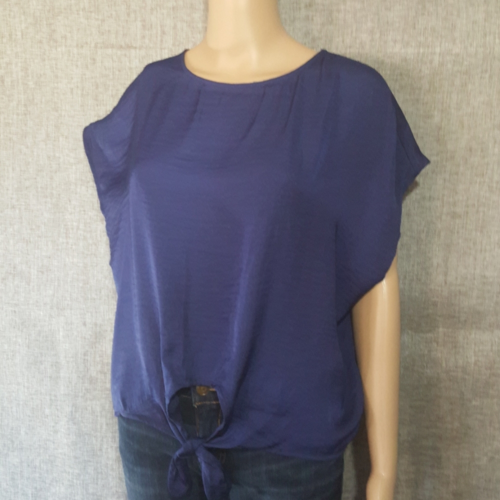 NWT Asteroid  Blue Tie Up Top